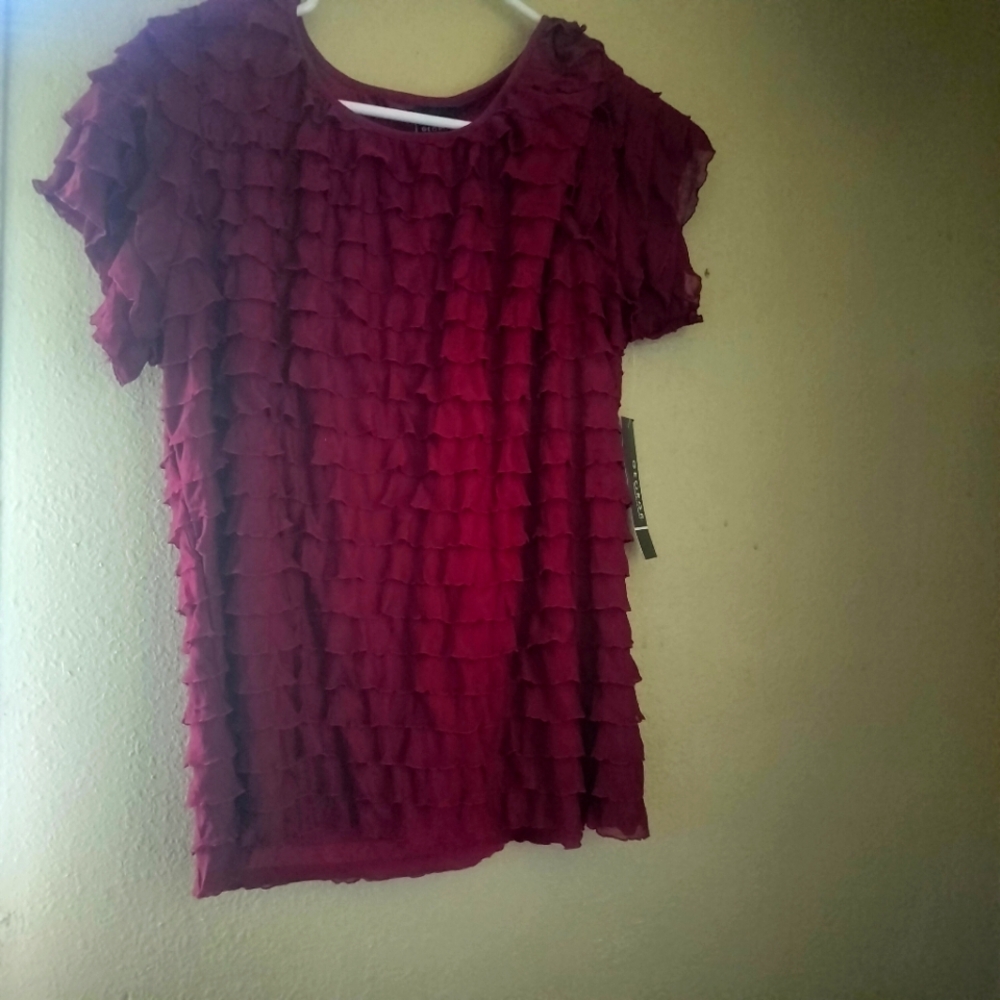 Red ruffle shirt size XL George